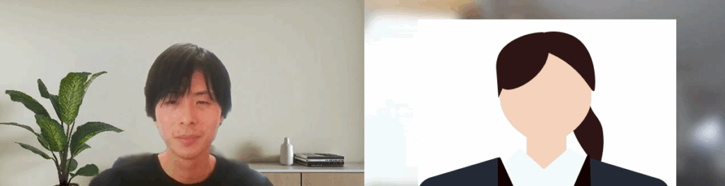 再現面接をおこなう編集部とAさん