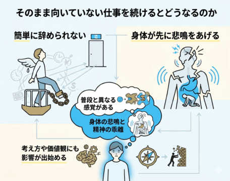 向いていない仕事を続けるとどうなるのか